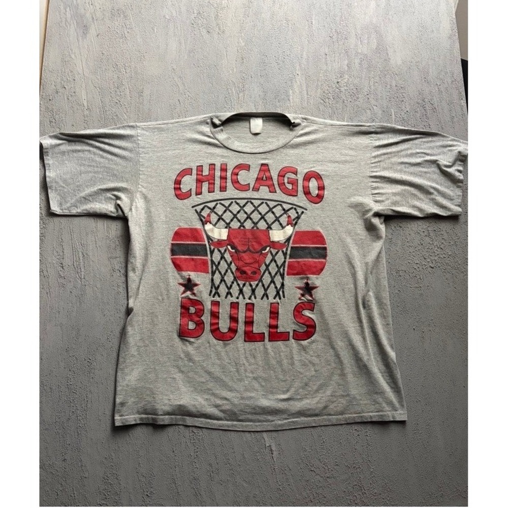 Vintage Chicago Bulls Shirt XXXL Gray 1990s NBA Basketball